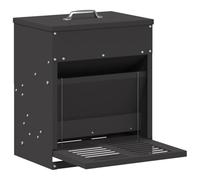 vidaXL Comedero de Pedal para Pollos Negro 25 x 42 x 40 cm, Jardín y Terraza, Rectangular, Duradero, Eco-amigable, Diseño versátil, Mantenimiento fácil, Materiales Resistentes a la Intemperie