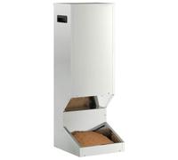 vidaXL Comedero para Ciervos Plateado 28 x 30 x 80 cm, Comedero Exterior para jardín y terraza, Accesorio Moderno en Acero para atraer Animales y Ciervos