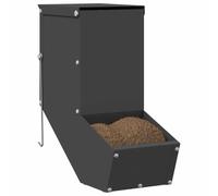 vidaXL Comedero para Conejos Negro 17.5 x 26 x 28.5 cm, Garaje, Rectangular, Elementos de Diseño Contemporáneo, Espacios Innovadores y Distribución Funcional para Hogares Modernos