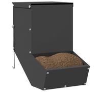 vidaXL Comedero para Conejos Negro 17.5 x 26 x 28.5 cm, Garaje, Rectangular, Elementos de Diseño Contemporáneo, Espacios Innovadores y Distribución Funcional para Hogares Modernos