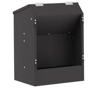 vidaXL Comedero para Conejos Negro 64.5 x 25.5 x 45.5 cm, Jardín y Terraza, diseño Moderno, Materiales duraderos, para Vivir al Aire Libre, Elementos Beige de Estilo contemporáneo