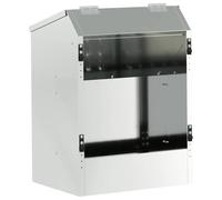 vidaXL Comedero para Conejos Plateado 64.5 x 25.5 x 45.5 cm, Jardín y Terraza, diseño Moderno, Materiales duraderos, para Vivir al Aire Libre, Elementos Beige de Estilo contemporáneo