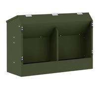 vidaXL Comedero para Conejos Verde Oliva 64.5 x 25.5 x 45.5 cm, Jardín y Terraza, diseño Moderno, Materiales duraderos, para Vivir al Aire Libre, Elementos Beige de Estilo contemporáneo