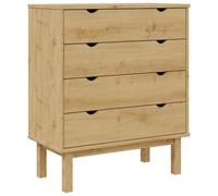 vidaXL Cómoda Cajonera Almacenamiento Organizador Mueble Dormitorio Cocina Salón Entrada Aparador Armario Decoración de Madera Maciza de Pino