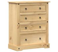 vidaXL Cómoda cajonera Corona Madera Maciza de Pino 92x48x114 cm
