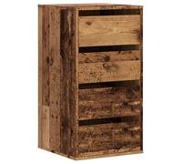 vidaXL Cómoda de Esquina Madera de ingeniería Envejecida 40x41x76 cm, cajonera, Armario de almacenaje, aparador, Mueble de almacenaje