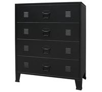 vidaXL Cajonera 78x40x93 cm Negro Metálica Estilo Industrial Almacenaje Orden