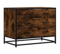 vidaXL Cómoda de madera contrachapada Roble ahumado 70x41x56 cm