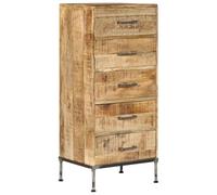 vidaXL Aparador 45x35x106 cm Madera de Mango Maciza para Salón
