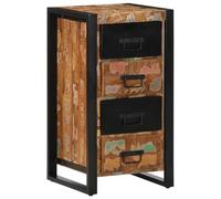 vidaXL Cómoda de Madera Maciza reciclada Multicolor 40x40x75 cm