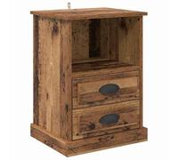 vidaXL Cómoda de noche moderna - Mesa para el dormitorio de madera diseñada - Cómoda pequeña contemporánea para una casa de estilo funcional y minimalista