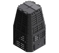 vidaXL Compostador de Jardín Contenedor Convertidor Cubo Cocina Parque Aire Libre Vivero Casero Balcón Macetero Almacenamiento Negro