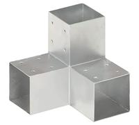 vidaXL Conector de Postes en Forma de Y Jardín Patio al Aire Libre Estacas Exterior Valla Cerca Separador Metal Galvanizados 91x91mm
