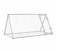 vidaXL Conejera Acero galvanizado Plateado 200x105x91 cm