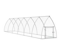 vidaXL Conejera Acero galvanizado Plateado 300x105x120 cm, conejera Exterior, conejera, conejeras, casa para Conejos, recinto para Conejos
