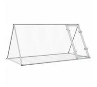 vidaXL Conejera acero galvanizado plateado 400x105x91 cm