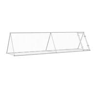 vidaXL Conejera Acero galvanizado Plateado 400x105x91 cm