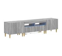 vidaXL Conjunto de 3 Muebles para TV con LED ARNHEM 3 uds. Sonoma Gris