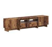 vidaXL Conjunto de 3 Muebles para TV con LED Ede Madera Envejecida