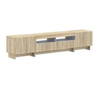 vidaXL Conjunto de 3 Muebles para TV con LED Ede Roble Sonoma