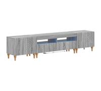 vidaXL Conjunto de 3 Muebles para TV con LED Sonoma Gris