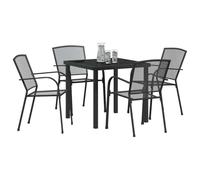vidaXL Set de Comedor de Jardín de 5 Piezas Antracita Acero