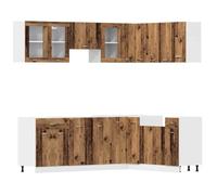 vidaXL Conjunto de armarios de Cocina de 11 Piezas Lyon de Madera de ingeniería de Madera Vieja