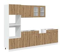 vidaXL Conjunto de armarios de Cocina de 7 Piezas Lyon de Madera de ingeniería de Roble Artesanal
