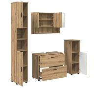 vidaXL Conjunto de baño Mueble Solución de Almacenamiento Decoración Moderna para el hogar