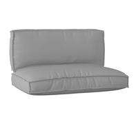 vidaXL Conjunto de Cojines de Pallet de 2 Piezas Gris Fabric Oxford | Cojines Modernos y cómodos para Usar Dentro y Fuera, con Fundas Desmontables. Ideales para el salón, jardín, Patio y terraza. PE