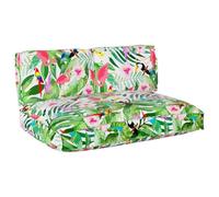 vidaXL Conjunto de Cojines Multicolor Rectangular 120 x 80 x 12 cm, Resistentes al Agua, Tela Oxford, para Interior y Exterior. Asientos Vibrantes, cómodos y de rápida recuperación. Trae los Cojines