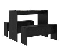 vidaXL Juego de Comedor Muebles de Interior Mesa Rectangular Moderna de Madera Maciza para Cocina