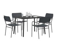 vidaXL Conjunto de Comedor 5 uds. Antracita Acero