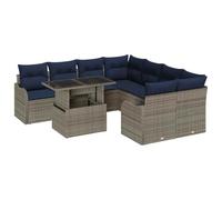 vidaXL Conjunto de Comedor 9 uds. Gris