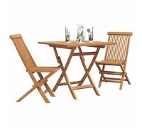 vidaXL Set de Bistro de Jardín Plegable de 3 Piezas de Madera Acacia Sólida