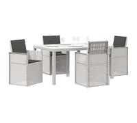 vidaXL Conjunto de Comedor de Jardín 5 uds. Blanco y Antracita PP