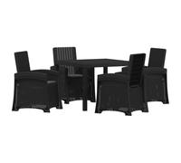 vidaXL Conjunto de Comedor de Jardín 5 uds. Gris Antracita PP