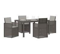 vidaXL Conjunto de Comedor de Jardín 5 uds. Gris Claro PP