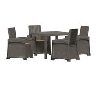 vidaXL Conjunto de Comedor de Jardín 5 uds. Gris Claro y Taupe PP