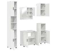 vidaXL Conjunto de gabinete de baño Moderno de Pared de, Espejo Rectangular para baño, Mueble Minimalista y Unidad contemporánea Que Ahorra Espacio.