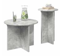 vidaXL Conjunto de mesas auxiliares 2 pcs Gris Hormigón, Mesa Lateral Moderna, Juego Compacto para Sala, Muebles Decorativos, Funcional y Estiloso