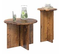 vidaXL Conjunto de mesas auxiliares 2 pcs Madera Envejecida, Sala, Juego de mesas Laterales Modernas, Muebles funcionales, Tablas compactas para la decoración