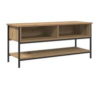 vidaXL Centro de Entretenimiento Rectangular Moderno en Roble Artesanal y Negro | Madera Elaborada Con Almacenamiento Soporte para TV Elegante para Sala de Estar Diseño Compacto Ideal Para Uso