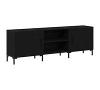 vidaXL Conjunto de Mueble de TV 150 x 30 x 50 cm Roble Negro | Un montón de espacio para tu colección de medios, Luces modernos para embellecer tu espacio vital,