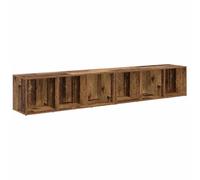 vidaXL Conjunto de Mueble de TV 2 pcs Madera Envejecida, Mueble para Tele Moderna en Sala, Rectangular, diseño Funcional, Madera recuperada, Almacenamiento Que Ahorra Espacio