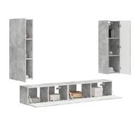 vidaXL Conjunto de Mueble de TV 3 pcs Gris Concreto