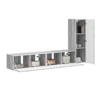 vidaXL Conjunto de Mueble de TV 3 pcs Gris Sonoma Madera de ingeniería