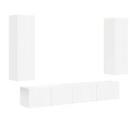 vidaXL Conjunto de Mueble de TV 3 pcs Madera de ingeniería, Sala de Estar Moderna, Soporte de TV Elegante, Unidad de Almacenamiento compacta, Estante montado en la Pared, Centro de Entretenimiento de