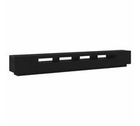 vidaXL Mueble de TV Moderno de Roble Negro con Conectividad USB para Almacenamiento de Entretenimiento | Elegante Marco de MDF con Acabado Mate Ideal para Sala de Estar Libre de Pie 100 X 35 40 cm Mu