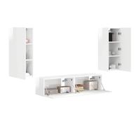 vidaXL Conjunto de Mueble de TV 4 pcs Brillante Madera de ingeniería